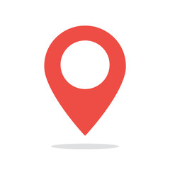 Pin icon vector isolated on white background. Location icon. Map pointer icon. Point. Locator. Address