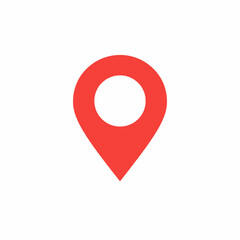 Pin icon vector isolated on white background. Location icon. Map pointer icon. Point. Locator. Address