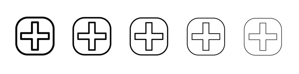 Add Icon Flat design on isolated background