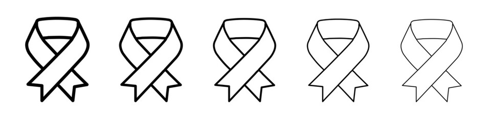 Awareness ribbon icon Flat design on isolated background