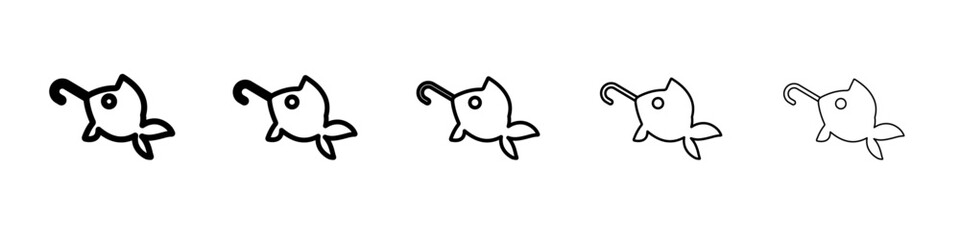 Bait Fishing Minnow icon Flat design on isolated background