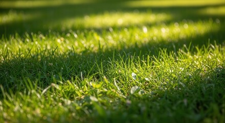 Close-up view of lush green grass in sunlight