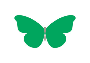 Set of butterfly silhouette vector illustrations on a white background.