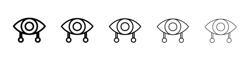 Bionic eye icon Flat design on isolated background