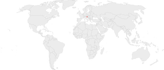Slovenia Highlighted on World Map