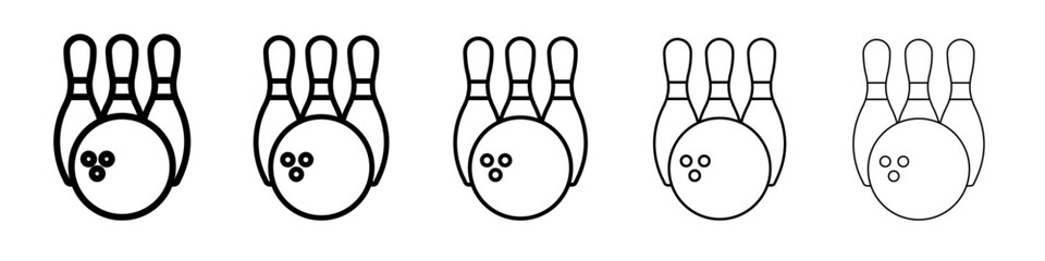 Bowling game icon Flat design on isolated background