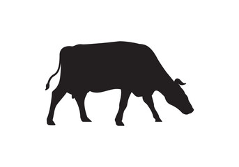 Cow Icons, Ideal for Agriculture and Farm Themes - Flat Vector Illustration