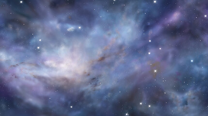 Fototapeta premium Colorful Galaxy Nebula in a Starry Night Sky with Supernova Effects