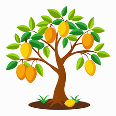vector illustration of an apple tree