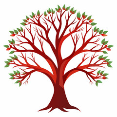 tree with red hearts