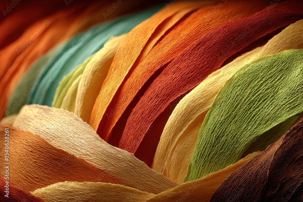 Poster abstract textured background with rainbow color palette, featuring warm and cool tones, creating a v