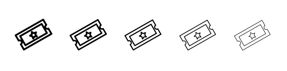 Cinema ticket icon Flat design on isolated background