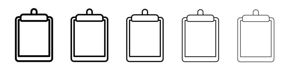 clipboard icon Flat design on isolated background