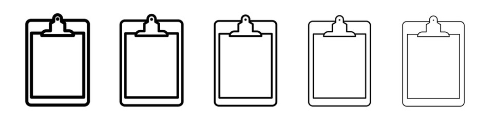 clipboard icon Flat design on isolated background