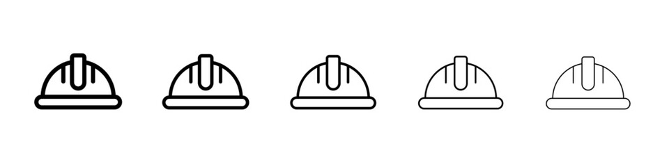construction helmet icon Flat design on isolated background