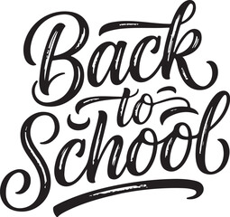 Back to school hand lettered typography