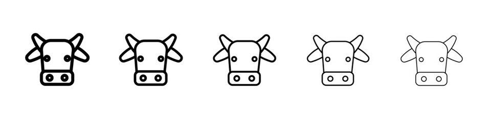 cow head icon Flat design on isolated background