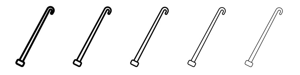 Crochet needle icon Flat design on isolated background