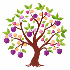 Obraz premium abstract tree with hearts