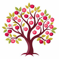 Fototapeta premium abstract tree with hearts