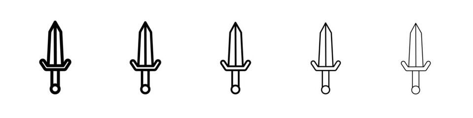 dagger icon Flat design on isolated background