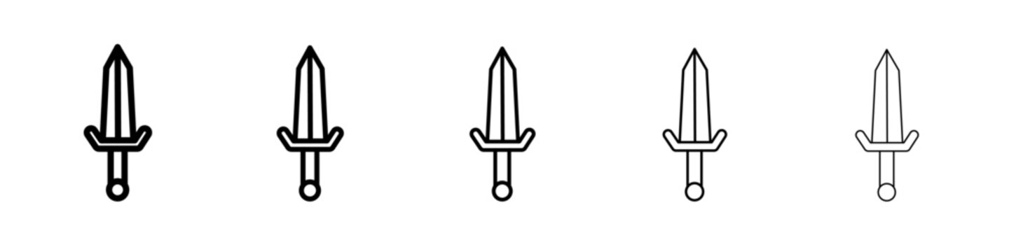 dagger icon Flat design on isolated background