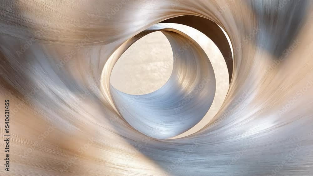 Poster Abstract Architectural Elegance: An artistic close-up of a modern architectural element, exhibiting smooth, curving forms and a focus on texture and light.