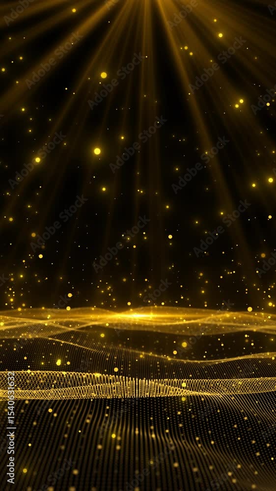Aufkleber golden glitter particles shimmering in light, creating luxurious festive background shiny particles 