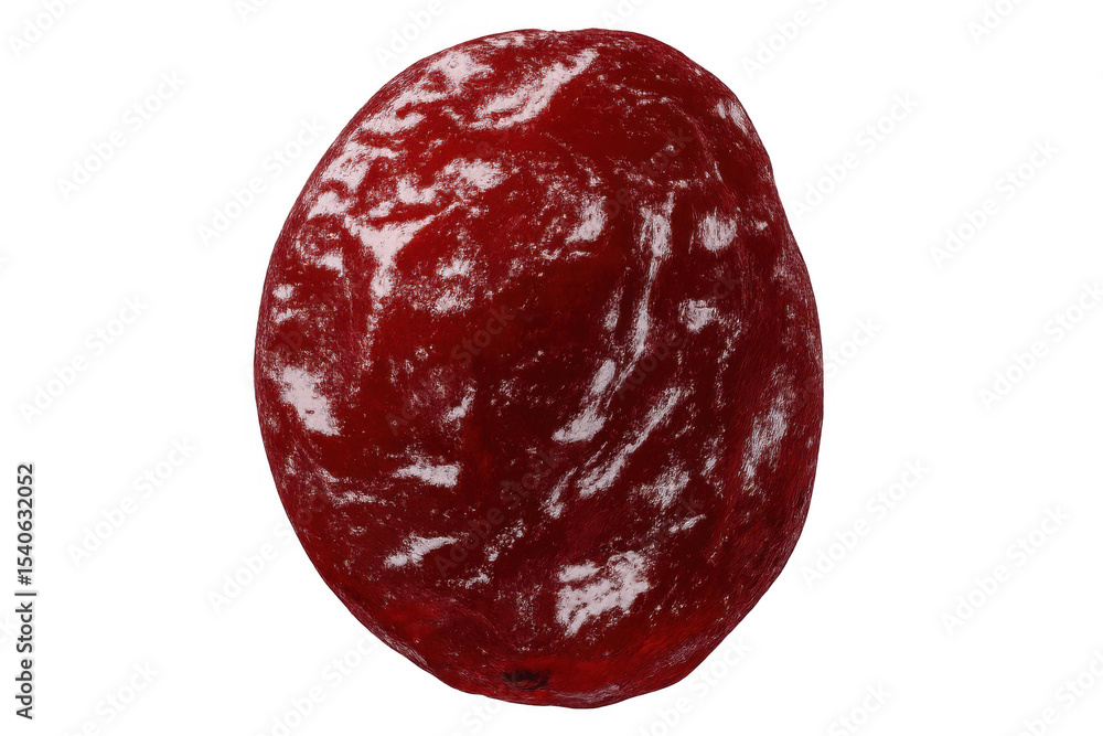 Poster rotating red planet with white clouds, isolated on transparent background, perfect for space-themed 