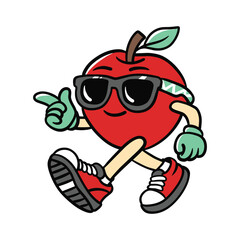 Apple mascot cartoon vector design