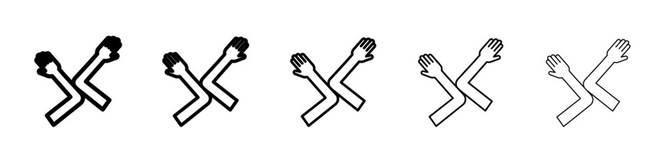 elbow greeting icon Flat design on isolated background