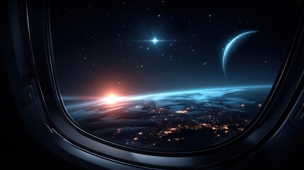 Space view from a spacecraft