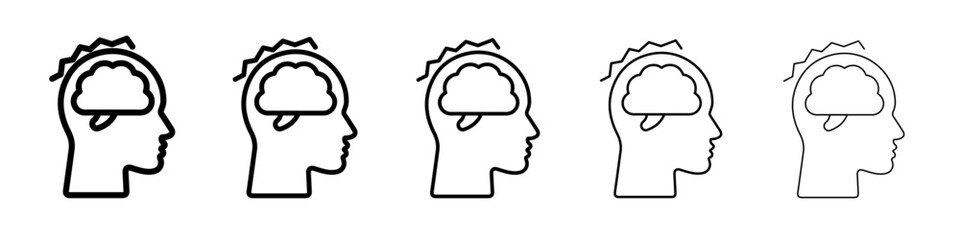 Epilepsy icon Flat design on isolated background