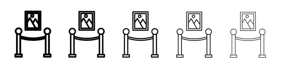 Exhibit icon Flat design on isolated background