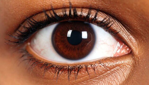 Closeup Brown Eye Macro Shot.