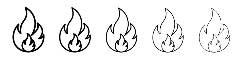 Fire Icon Flat design on isolated background