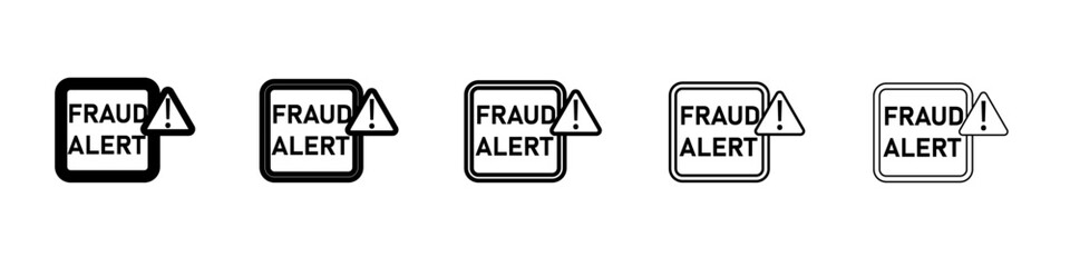 Fraud Alert icon Flat design on isolated background