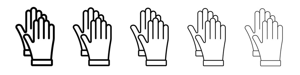 Garden gloves icon Flat design on isolated background