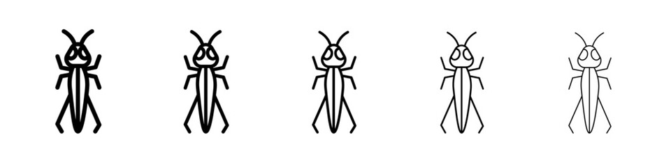 Grasshopper icon Flat design on isolated background