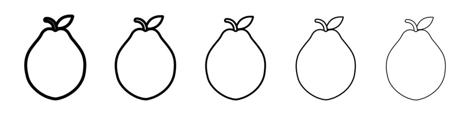 guava icon Flat design on isolated background