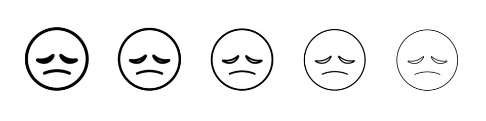 Guilty face emoji icon Flat design on isolated background