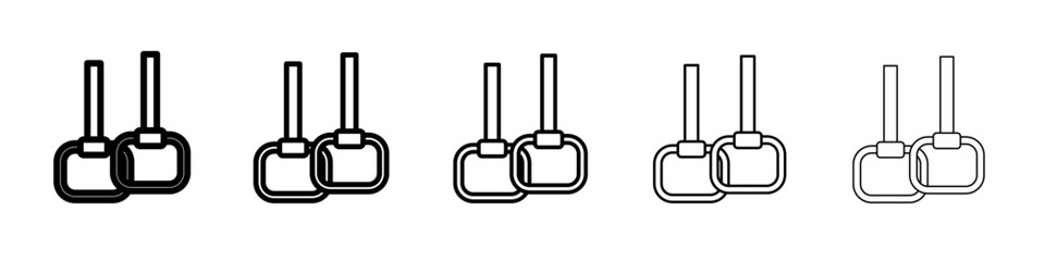 Gymnastic ring icon Flat design on isolated background