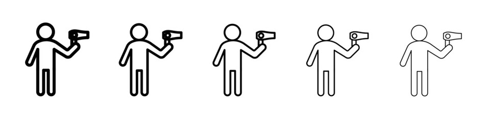 hair dresser icon Flat design on isolated background