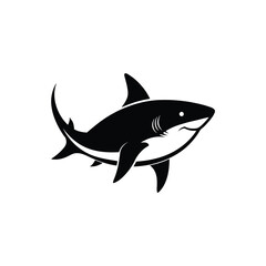 Obraz premium Powerful Shark Silhouette A Bold Vector Illustration