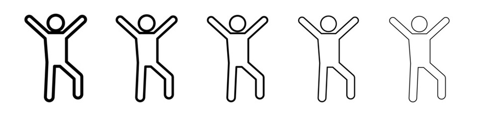 happy people icon Flat design on isolated background