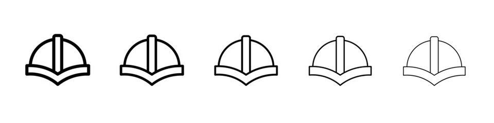 helmet icon Flat design on isolated background