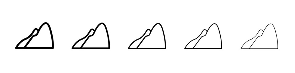 hill icon Flat design on isolated background