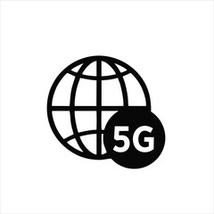 5G, 5G Network Speed icon, 5G vector, 5G icon vector, 5G logo, 5G symbol, 5G sign, 5G icon design. 5G Network icon vector illustration.