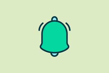 Notification icon. icon related to UI elements. suitable for web site, app, user interfaces,element, printable etc. flat line icon style. simple vector design editable