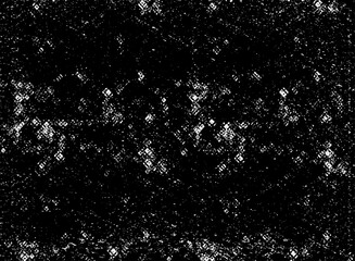 Grunge black and white pattern. Monochrome particles abstract texture. Background of cracks, scuffs, chips, stains, ink spots, lines. Dark design background surface. Gray printing element